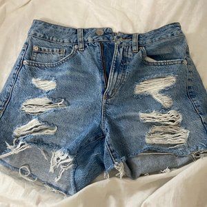 Garage Distressed Mom Shorts
